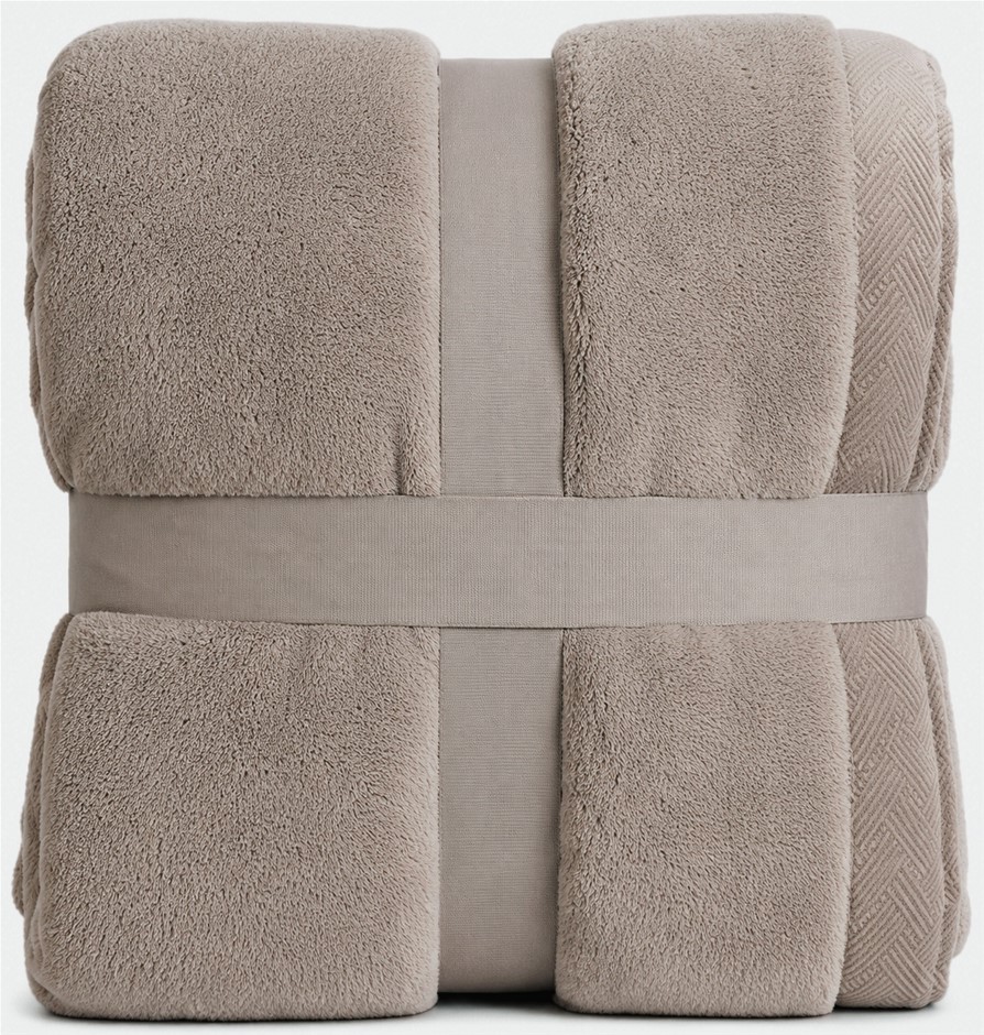 KIRKLAND Signature KING Size Tres Grand Lit Cama Plush Blanket, 180cm, Ligh