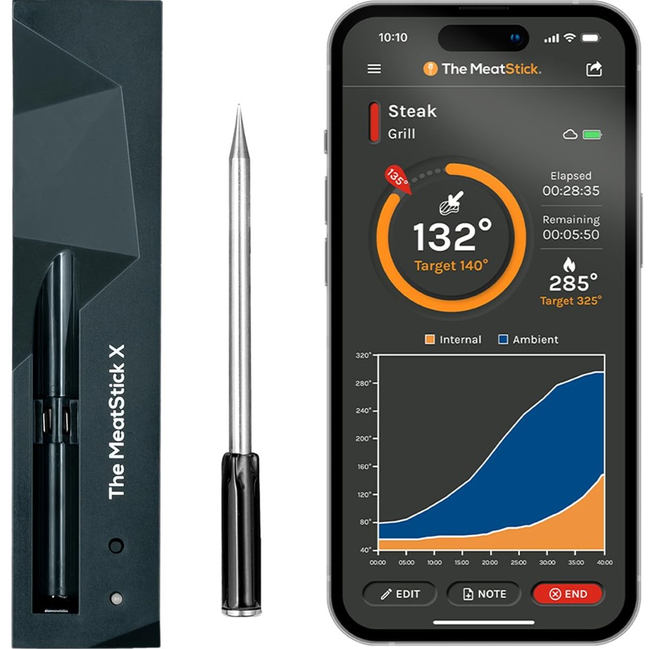 MeatStick X (One Probe Set) | Smart Wireless Meat Thermometer | 80m Range D