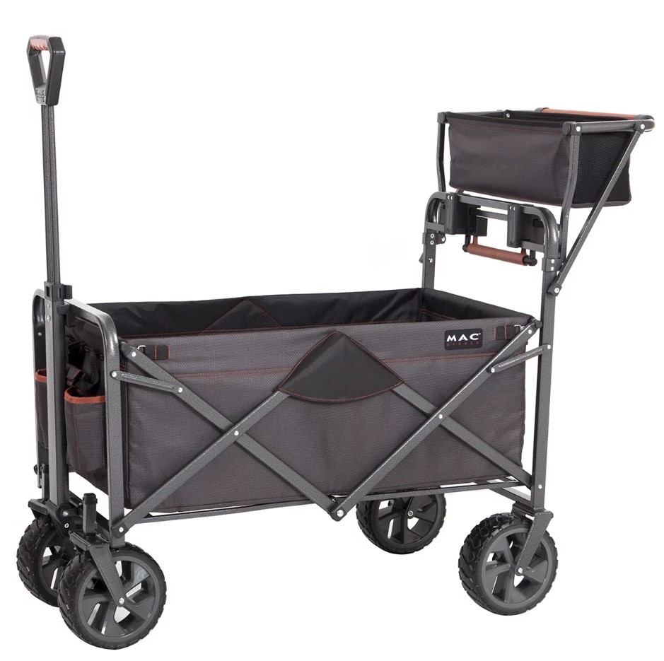 MAC SPORTS Deluxe Push Pull Folding Wagon with Brakes. NB: minor use