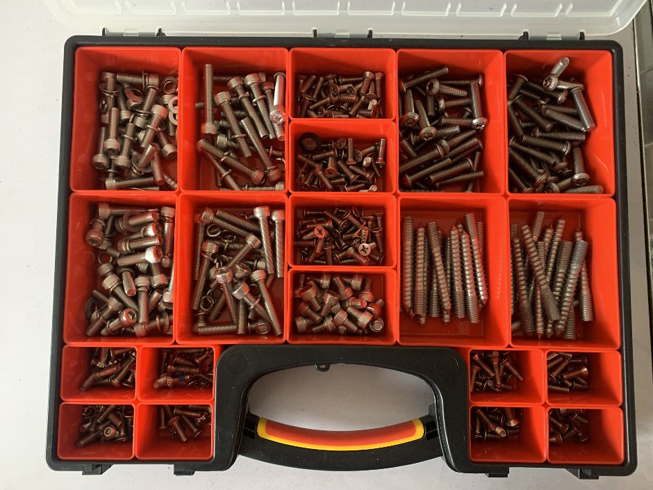 Large Quality Carry Case with Assorted Screws (Unused)