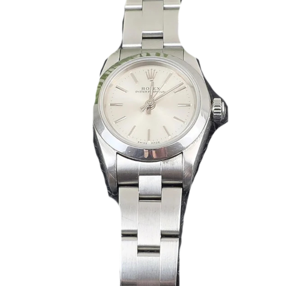 ROLEX OYSTER PERPETUAL 24 AUTOMATIC 24MM STAINLESS STEEL 76080 BXO COA