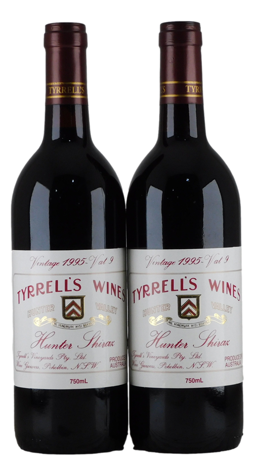 Tyrrell's Vat 9 Hunter Shiraz 1995 (2x 750mL), Hunter Valley.