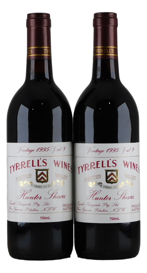 Tyrrell's Vat 9 Hunter Shiraz 1995 (2x 750mL), Hunter Valley.