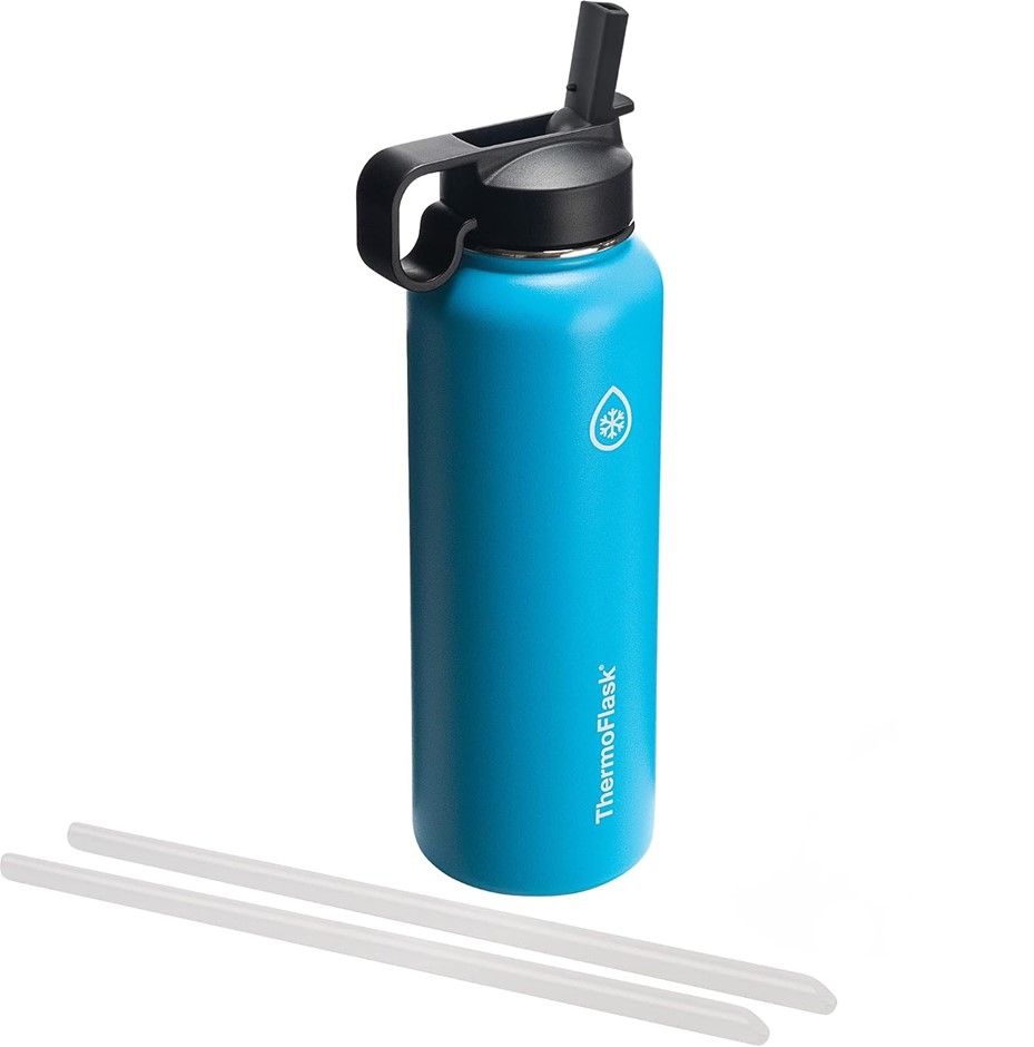 Thermoflask Double Stainless Steel Insulated Water Bottle, 40 Ounce, Capri