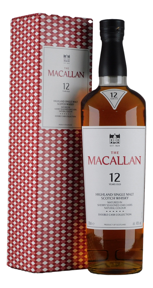 The Macallan 12 Yr Highland Single Malt Scotch Whisky (1x 700mL), Scotland.