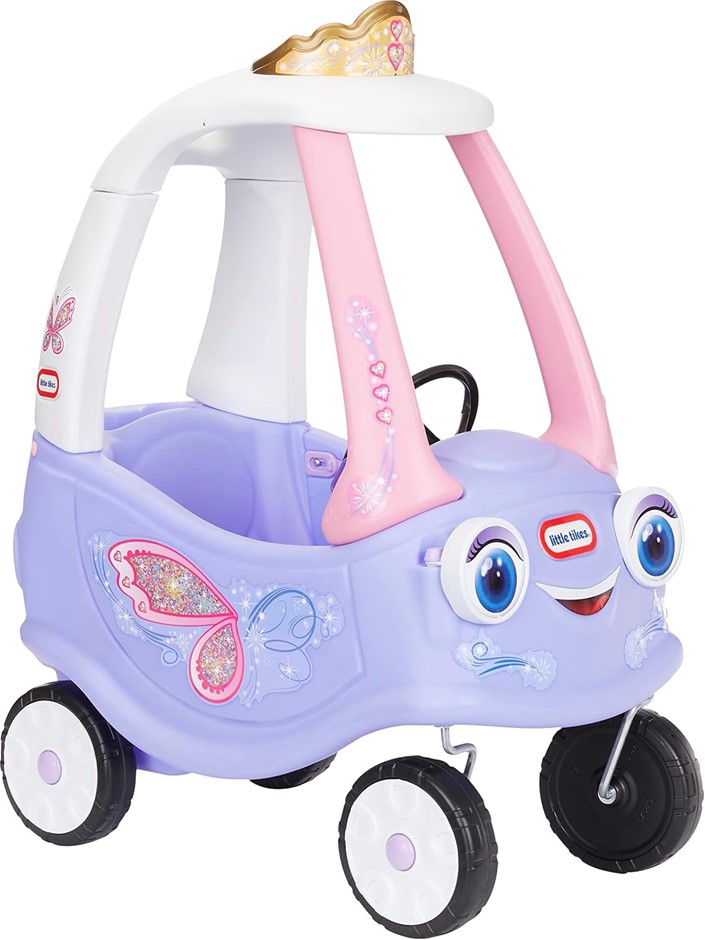 LITTLE TIKES Cozy Coupe - Fairy, Purple, Pink and White. NB: Has Been Used.