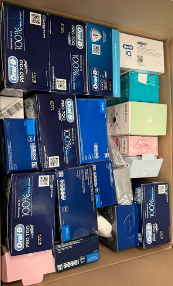 Assorted Box of Toothbrushes and Accessories. NB: Items may not be in origi