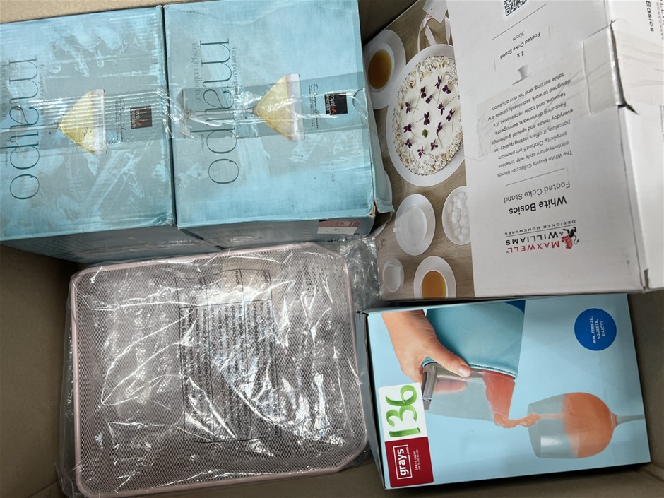 6 x Assorted Kitchenware products. NB: Photo as is. Some Not in Original Pa