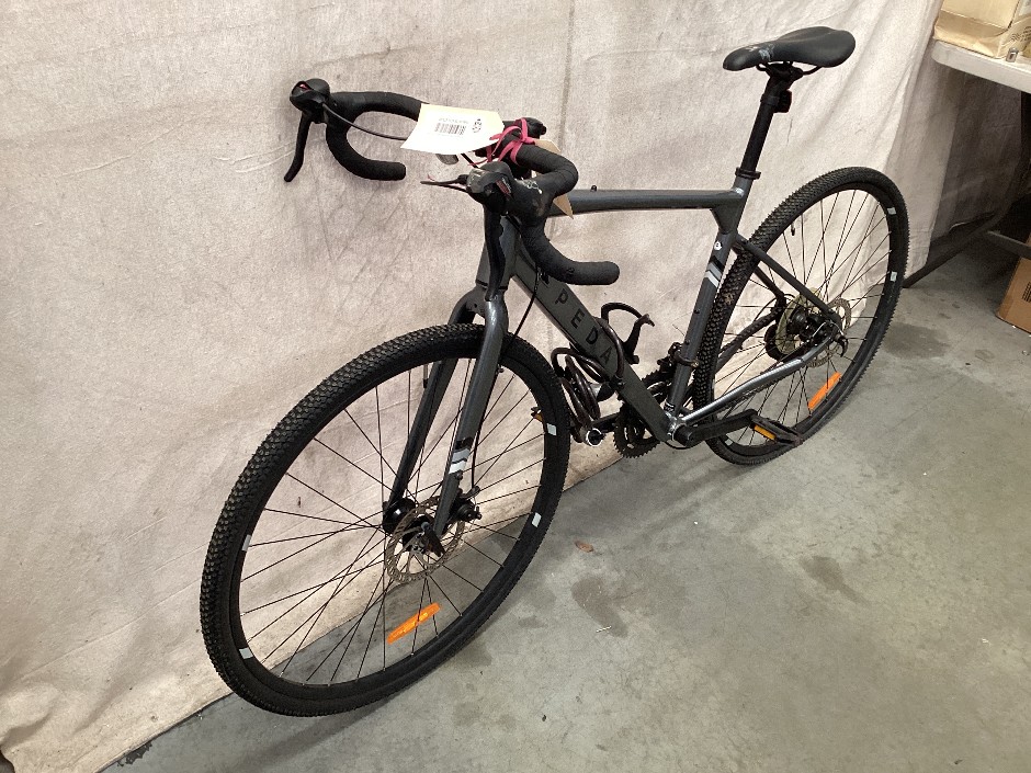 Grey pedal raider road racing bike