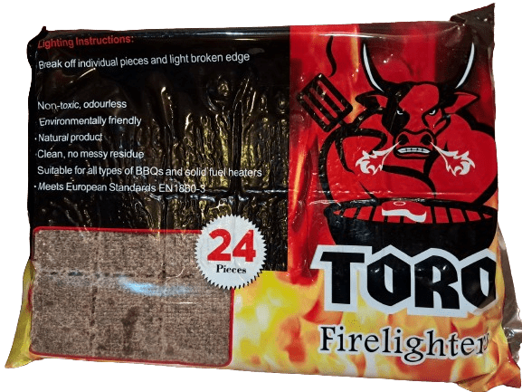 2 BOXES OF 24 TORO FIRELIGHTERS 24x BLOCKS PER PACKET