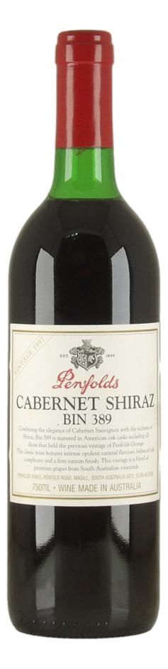 Penfolds Bin 389 Cabernet Shiraz 1997 (1x 750mL ) SA.