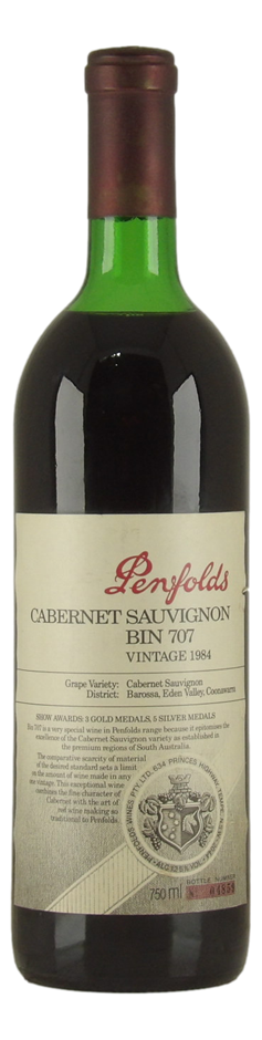 Penfolds `Bin 707` Cabernet Sauvignon 1984 (1 x 750mL), SA.