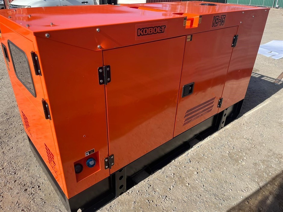 <p>2026 KOBOLT Silenced 75 kVA Generator (Unused)</p>