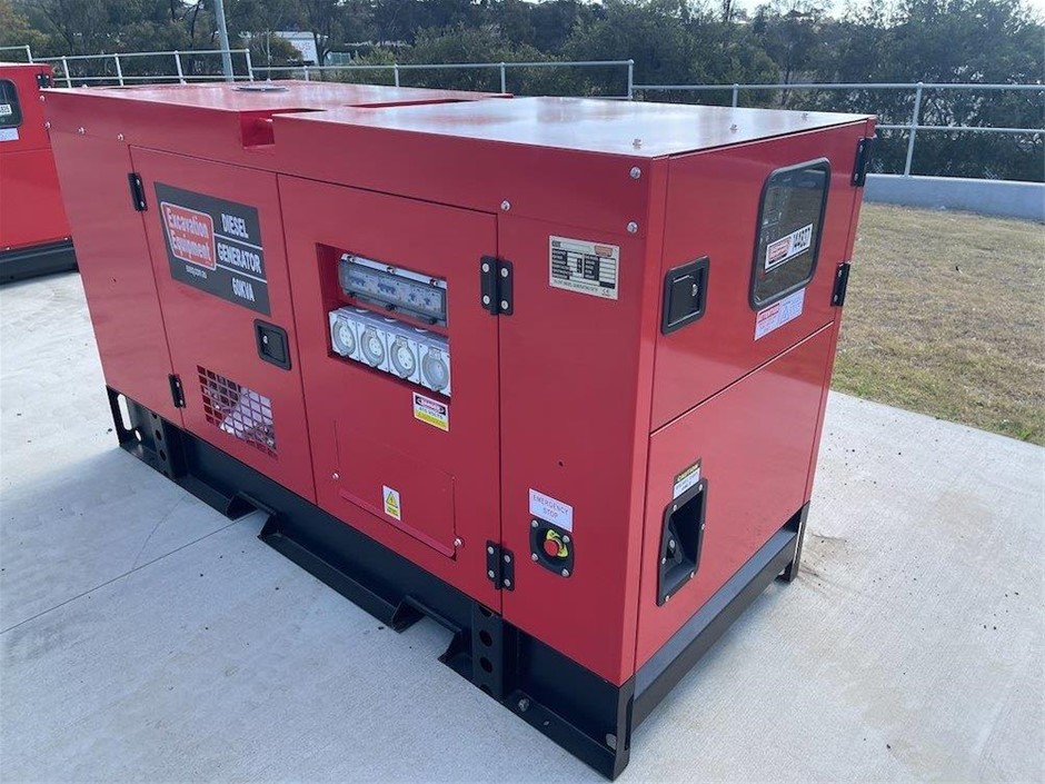 Silenced 60kVA Generator (Unused)