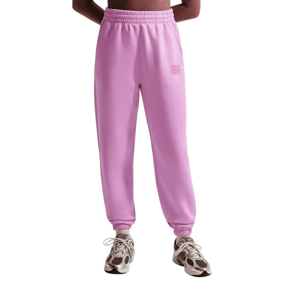 DKNY SPORT Women's Fleece Pants, Size M, 60% Cotton, Dusty Orchid (OR9).