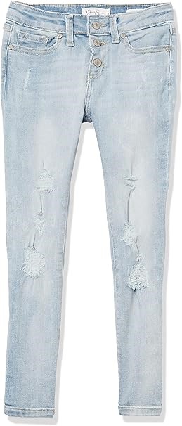 JESSICA SIMPSON Girls' Jeans, Size 7, Light Sky Wash, D1906JS.