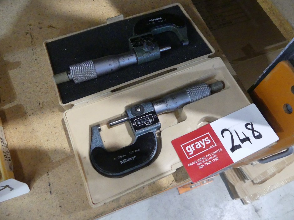 Mitutoyo Outside Micrometers (Qty 2)