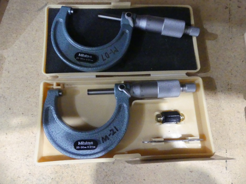 Mitutoyo Outside Micrometers (Qty 2)