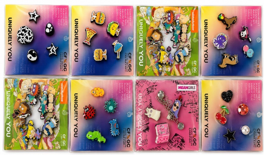 8 x Assorted Crocs Pin Sets: Nickelodeon, Mean Girls & Uniquely You Collect