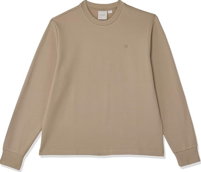 Calvin Klein Men's Pique Texture Sweatshirt, Fresh Clay, Small