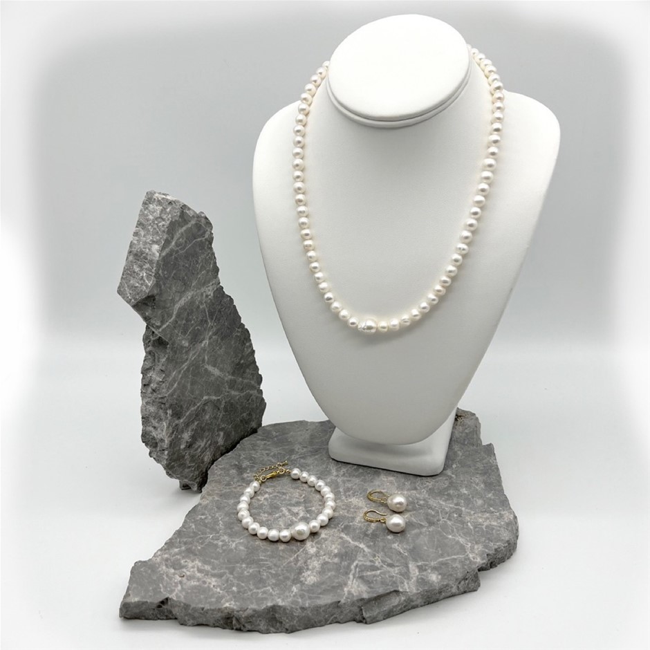 Baroque & Potato Pearls Jewellery Set