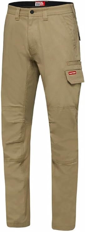HARD YAKKA Men's 3056 Stretch Canvas Cargo Pant, Khaki, Size 112 Regular, Y