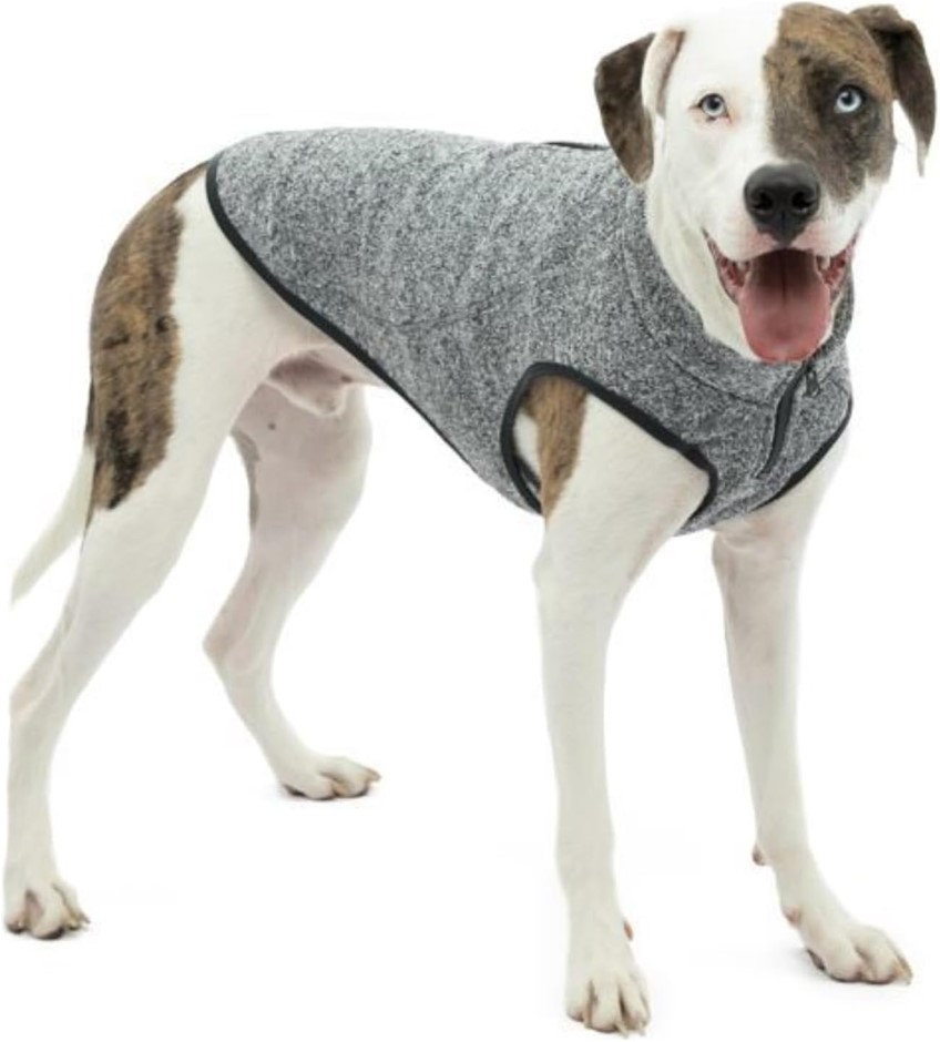 KURGO Core Dog Sweater with Zipper Opening for Small Dogs, Size S, Heather
