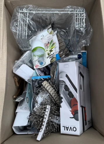 Assorted Box of Bathroom/Laundry Items. NB: Items may not be in original pa