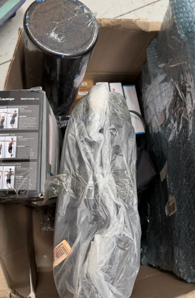 Assorted Box of Gym Products. NB: Items may not be in original packaging an