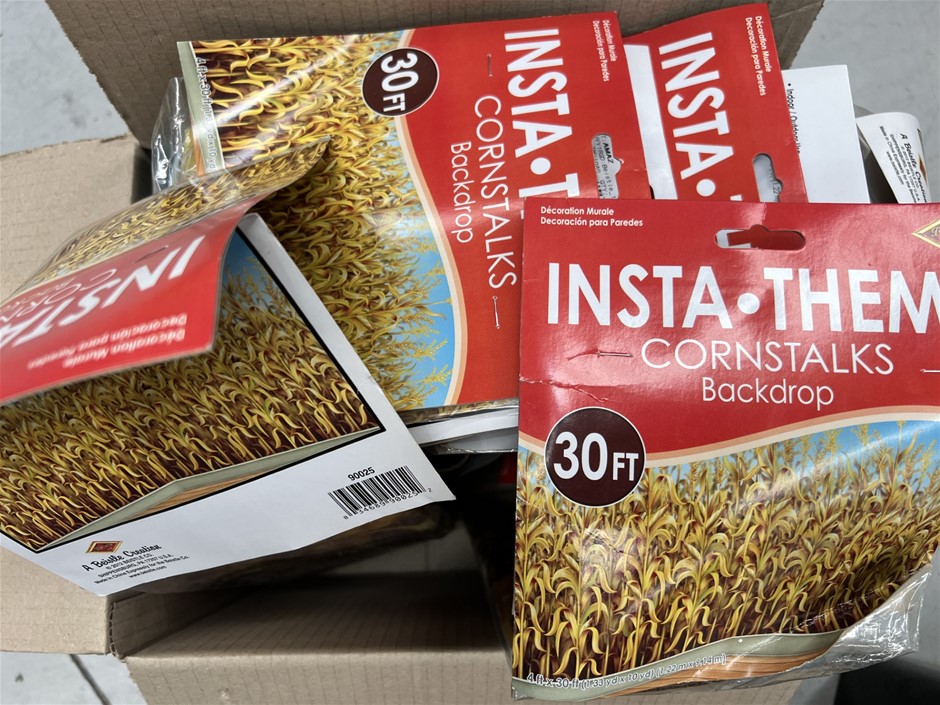 13 x Corn Back Drops. NB: Photo as is. Some Not in Original Packaging, Some