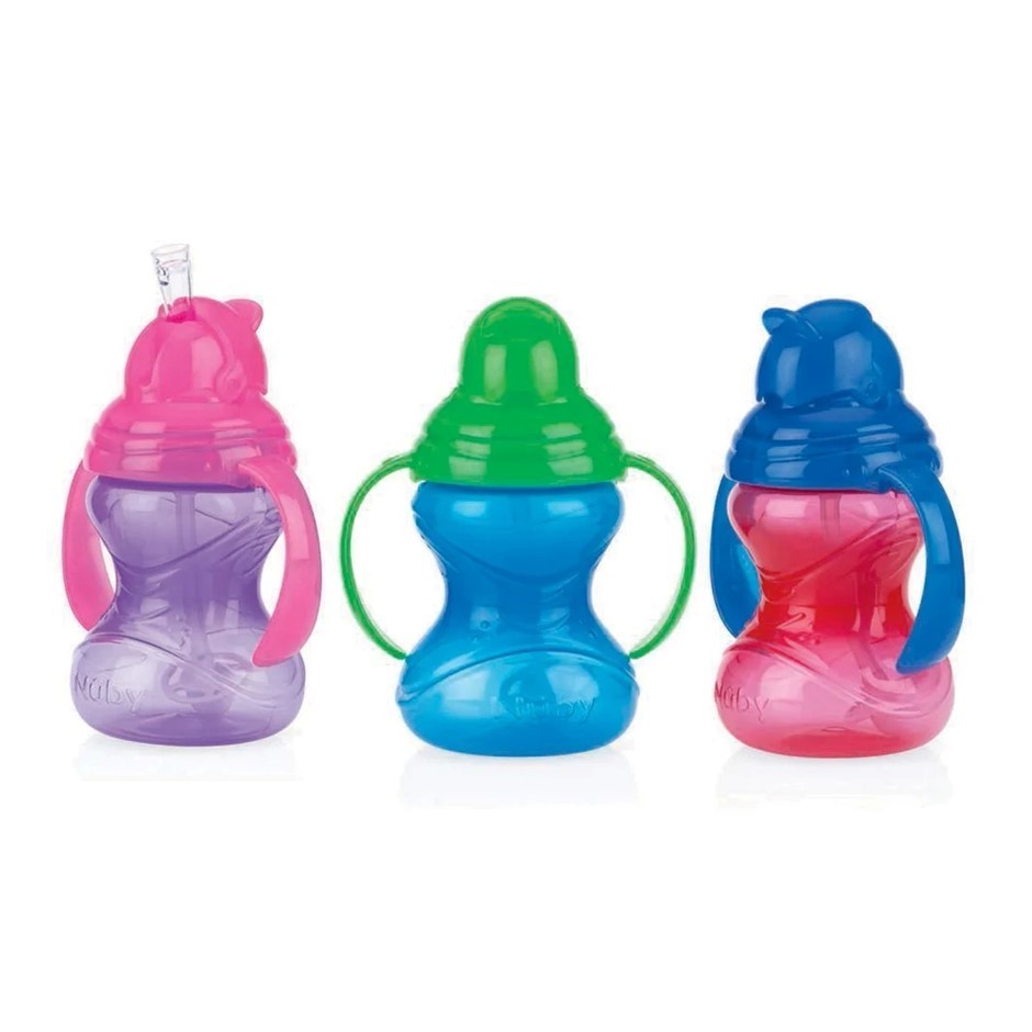 24 x Nuby Twin Handle Clik-It Flip-It with Weighted Straw. RRP: $190. Buye