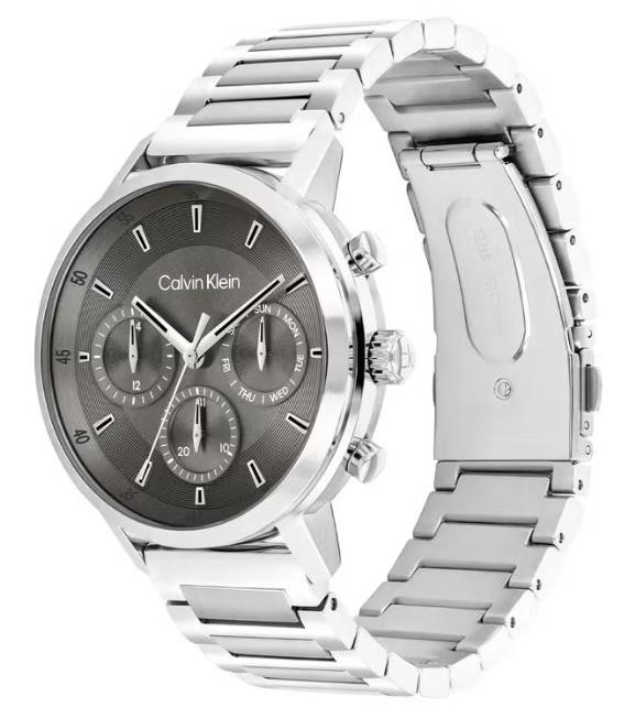 Calvin Klein Gauge Stainless Steel Grey Dial Men's Watch 25200493, 41mm min
