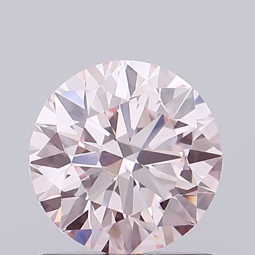 0.92 Carat Round Brilliant Cut Diamond Fancy Intense Pink / VS1