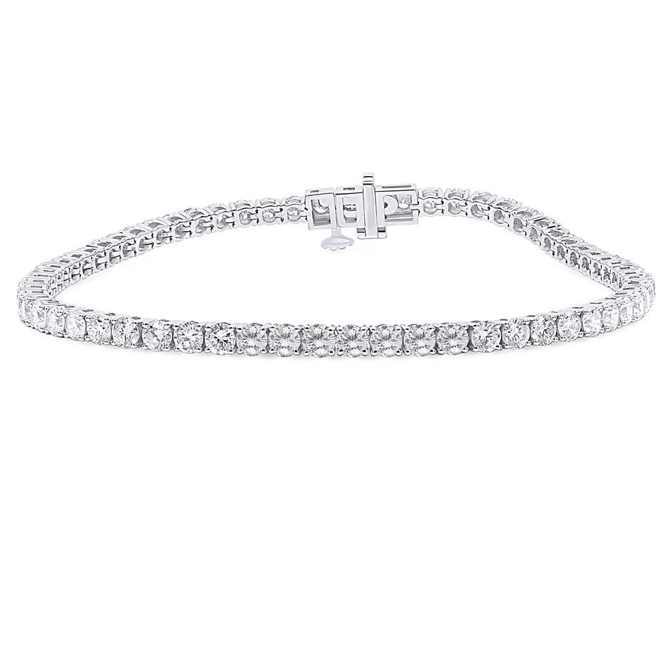 5.02 Carat Sterling Silver Lab Grown Diamond Tennis Bracelet