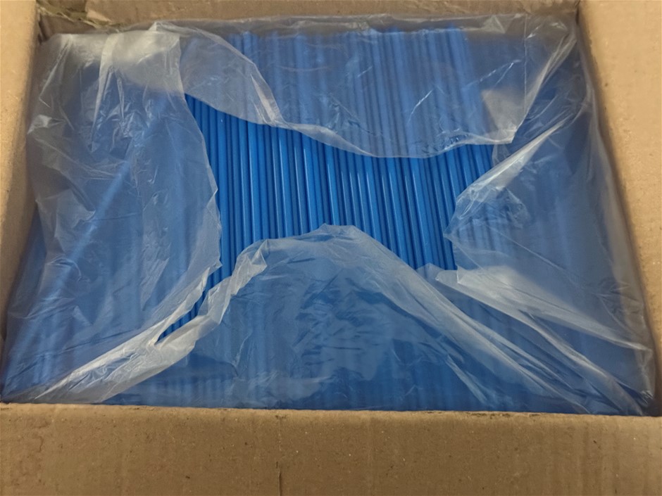 2 boxes of 5000 blue drinking straws high-quality plastic configuration