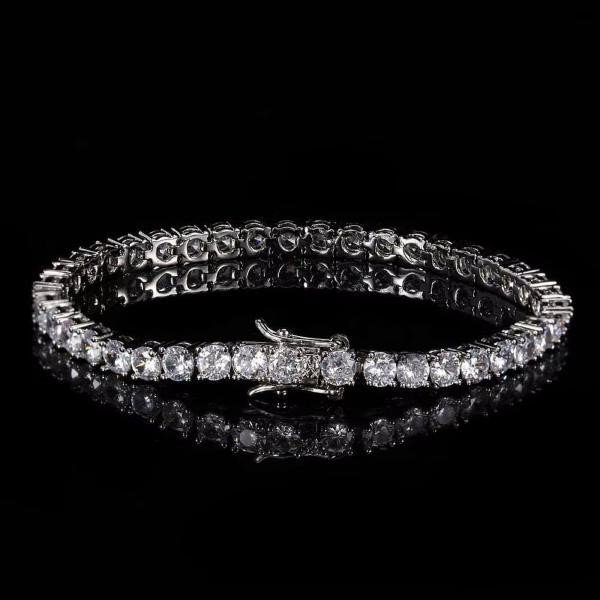 18k White Gold-Filled Tennis Bracelet  AAA+ Cubic Zirconia - 22.8cm