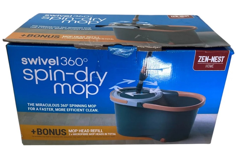 ZEN-NEST HOME Swivel 360 Spin-Dry Mop.  Buyers Note - Discount Freight Rate