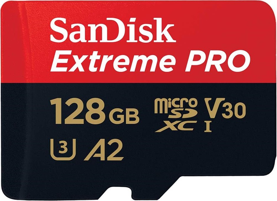 SanDisk 128GB Extreme PRO microSDXC Card + SD Adapter + RescuePRO Deluxe, u