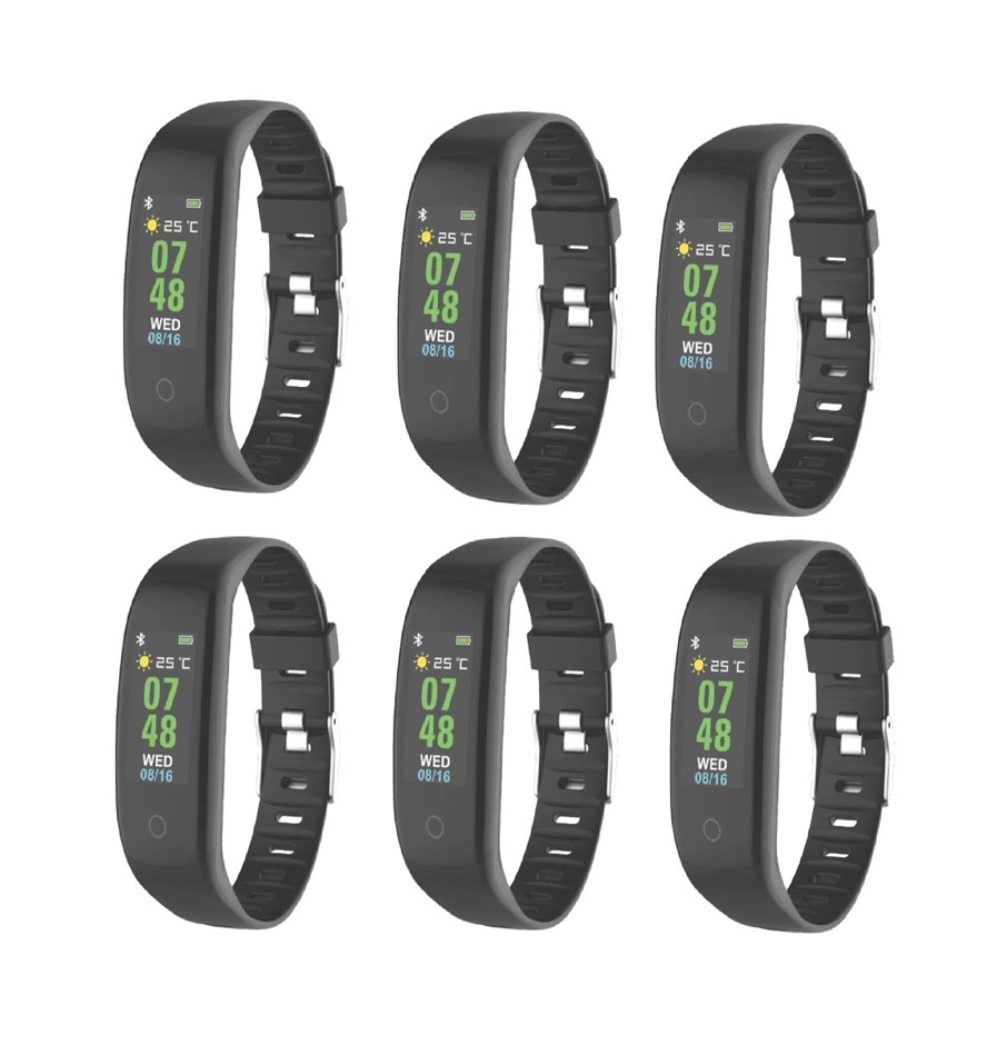 6 x ALTIUS Fitness Activities Tracker, Black, SB1005H.