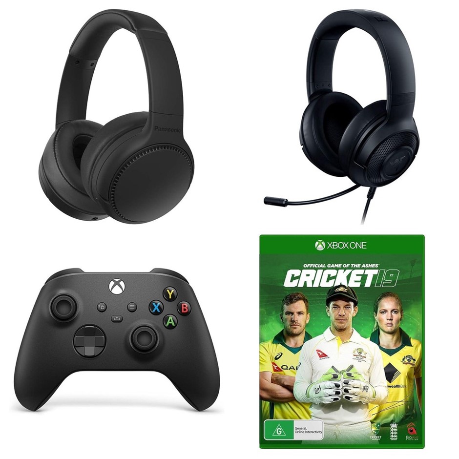 4 x Gaming Accessories. 1 x PANASONIC Deep Bass Wireless Headphones with Ba