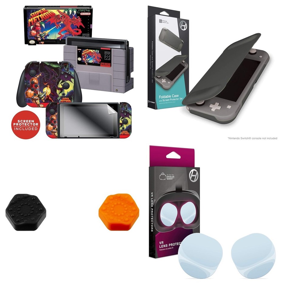4 x Console Accessories. 1 x CONTROLLER GEAR Nintendo Switch Super Metroid