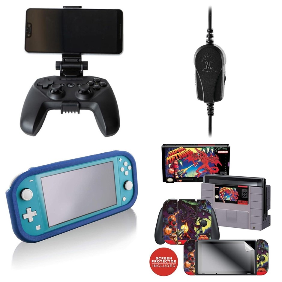 4 x Console Accessories. 1 x STEELSERIES SmartGrip Phone Holder. 1 x TURTLE