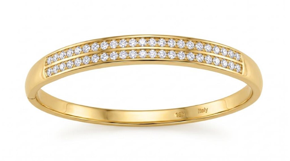 22k/ITALY Yellow Gold Bonded bangle -(stamped 22k/ITALY)-60mm