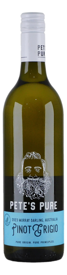 Pete's Pure Pinot Grigio 2023 (6x 750mL), Murray Darling, Australia.