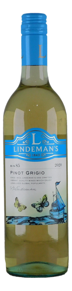 Lindeman's Bin 85 Pinot Grigio 2020 (12x 750mL), SEA.