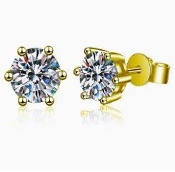 925 Sterling Silver 2.0ctw White  Earrings  Simulated Diamonds