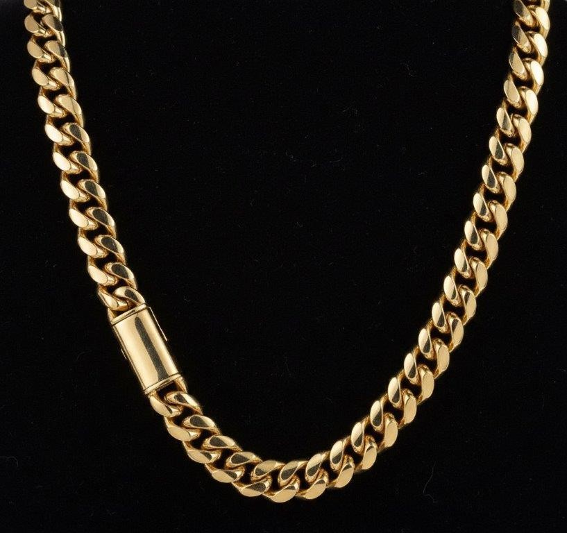 Jewelz Merchants Cuban Link Chain Necklace-Quality Guarantee-55cm-12mm