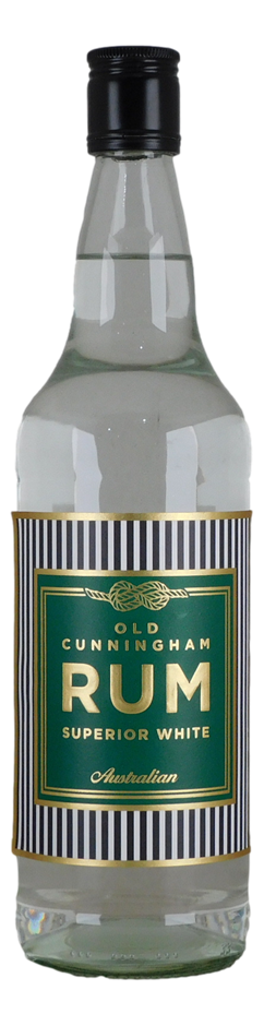 Old Cunningham Superior White Rum (1x 700mL), Australia.
