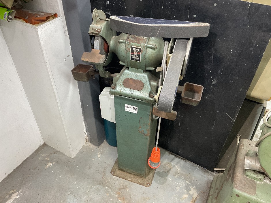 <p>DURST 8” Pedestal Linisher/Grinder</p>