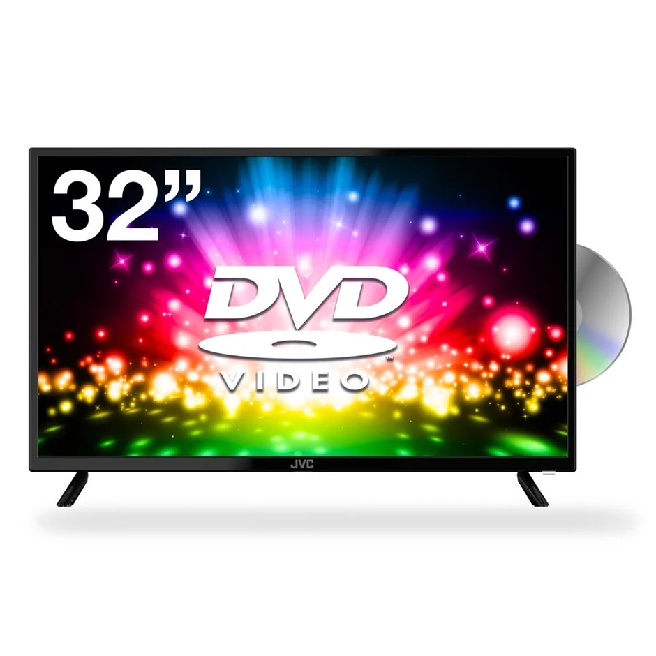 JVC 32” HD LED TV with Built-In DVD Player & USB PVR Recording NB: minor us